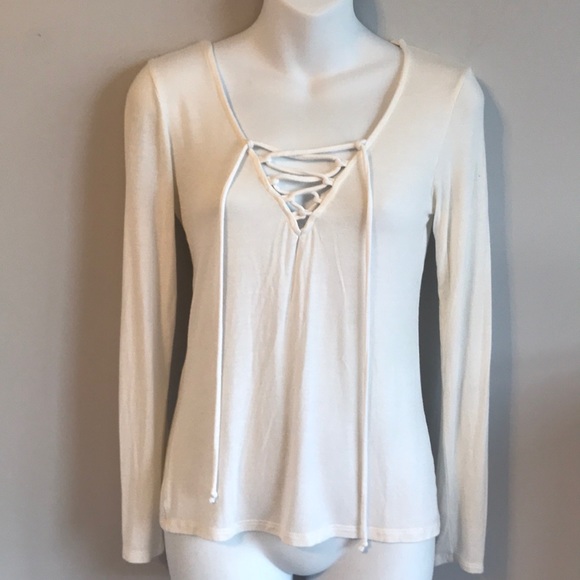 Polly & Esther Tops - Crosstie Long Sleeve Shirt